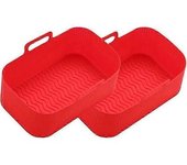 Air Fryer Liners For Air Fryer Dual, Reusable Air Fryer Silicone Liner For Air Fryer Accessories,red
