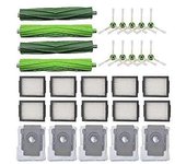 Kit De Piezas De Repuesto Para Aspiradora Irobot Roomba I7 I7 + Plus, Set Cepillos De Goma Multisuperficie Filtros De Alta Eficiencia