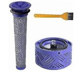 (paquete De 8 Con Cepillo De Limpieza) Filtro Hepa Posterior Al Motor V6 Y Prefiltro Para Aspiradora V6, Kit De Filtro De Repuesto Para La Serie Dyson