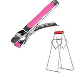 Acero Inoxidable Clip De Pinza Antideslizante Anti Scald Clamp Handle Air Fryer Pans