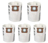 Paquete De 5 Bolsas De Repuesto Para Aspiradora En Húmedo/seco, Compatible Con Colector De Polvo, Aspiradora De 5-8 Galones 9066100 90661 906-61