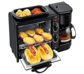Cafetera, Máquina De Desayuno, Horno, Panificadora, Horno Tostador, Máquina De Desayuno Tres En Uno