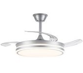 Ventilador Led Aspas Retráctiles Evo Plata 72w 7920lm Cct Dim Smart