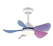 Ventilador De Techo Led "baby" Regulable Con Control Remoto (24w 3cct 3080lm) Ip20 Ø56cm Con Aspas De Colores