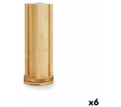 Soporte Para 20 Cápsulas De Café Giratorio Bambú 11 X 11 X 34 Cm (6 Unidades)