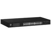 Levelone Gep-2841 Switch Gestionado L2 Gigabit Ethernet (10/100/1000) Energía Sobre Ethernet (poe) 1u Negro