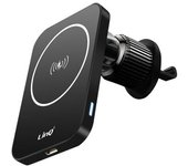 Soporte Para Coche Magsafe 15w Led Indicador Rejilla Montaje Linq Negro