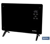 Convector Radiante De Panel De Vidrio | Potencia: 1500 W | Mando A Distancia | Control Vía App | Compatible Con Asistente De Voz | Temporizador 24 H