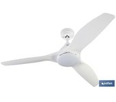 Ventilador De Techo Blanco Con 3 Aspas Y Luz Led | Motor Dc (bajo Consumo) Y Potencia De 55 W