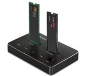 Qoltec 52274 Estación De Acoplamiento Para Unidad Ssd M.2 | Nvme | Sata | Usb-c | Doble 2 X 2tb