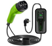 Qoltec Mobile Ev Car Charger Adjustable 2in1 Type2 | 3.5kw | 230v | Lcd | Portable | Wallbox | 5m