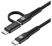 C To C+light Cable 2mt Bk