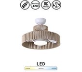 Ventilador De Techo Pequeño Con Luz Led Y Mando A Distancia, Motor Dc, Función Inverter Y Viento Natural. Wire Acabado Blanco