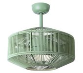 Ventilador De Techo Con Luz Led Verde
