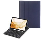 Funda De Cuero Sintético + Tpu Con Soporte Para Tableta Y Teclado Inalámbrico Bluetooth Para Samsung Galaxy Tab S8