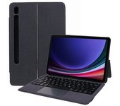 Funda De Cuero + Teclado Táctil Bluetooth Con Retroiluminación Para Samsung Galaxy Tab S9/s9 Fe