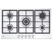 Placa De Cocina Empotrada Candy Moderna Chg93wx/1 De Acero Inoxidable De 86 Cm Y 5 Fuegos