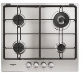 Placa De Gas Empotrada Whirlpool Tgml 651 Ix De Cuatro Quemadores En Acero Inoxidable