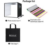 Fding Photo Studio Box, Tamaño 40 * 40 Cm, Led, Anillo Ajustable, Caja De Luz S