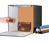 Caja De Luz Para Estudio Fotográfico - Vevor - 50,5x49,5 Cm - Kit Photo Box 3000-5600 K-3 Temperaturas De Color 160 Led