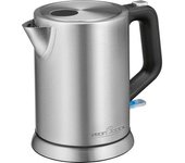 Hervidor Agua Eléctrico, 1 L, Sin Bpa, Acero Inoxidable, Resistencia Oculta, Inalámbrico Plata 2200w Proficook Wks1106