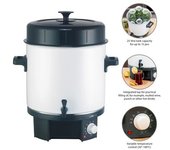 Dispensador Bebidas Calientes, Olla Eléctrica Conservas, 25l, Grifo, Acero Inox., Hervidor Blanco 1800w Clatronic Eka 3338