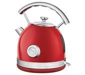 Hervidor Agua Eléctrico, 1,7l, Acero Inox, Indicador Temperatura, Resistencia Oculta, Base 360o Rojo 2200w Proficook Wks 1192