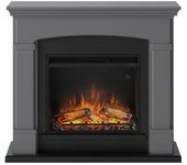 Chimenea Eléctrica Power Flame Con Revestimiento Helmi Gris