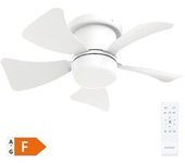 Mini Ventilador De Techo "oristán" Con Luz Led Regulable Y Mando A Distancia () Color Blanco