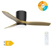 Ventilador Con 3 Aspas De Techo Con Luz Ø106 Cm Negro/haya