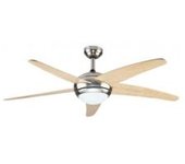 Ventilador Techo 5 Aspas Madera Mando 60w_luz E14 60w Haya Gsc Evolution