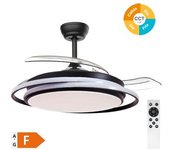 Ventilador De Techo Con Luz De Aspas Retráctiles Ø107cm Negro
