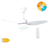 Ventilador De Techo De 3 Aspas Con Luz Ø116cm Blanco