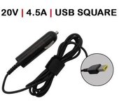 Cargador De Coche Para Portátil Lenovo Thinkpad Ultrabook L440 20v 4.5a Usb Square 90w
