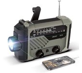 Radio, Radio Solar De Manivela Con Flash