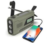 Radio Portátil Dab/fm, Radio Solar Con Dinamo De 4000 Mah, Radio Solar De Manivela, Radio Solar Dab De Supervivencia