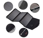 Panel Solar Flexible Y Plegable De 5 V Y 21 W, Cargador Solar Para Viajes