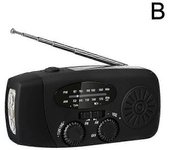 Radio Solar Multifuncional Con Manivela, Radio Meteorológica Fm, Am Y Wb, 600 Mah