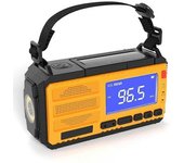 Radio Con Generador De Manivela, Pantalla Digital Y Radio Solar De Emergencia Multifunción De 10 000 Mah