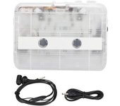 Reproductor De Casete De Radio Fm Estilo Clásico Reproductor De Cinta Portátil Multifunción Bluetooth 5.0 Transparente