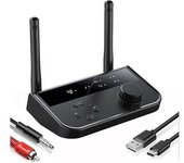 Transmisor Y Receptor Bluetooth Bt5.3 3,5mm Aux Jack Rca Adaptador Inalámbrico De Audio Y Música Para Tv, Coche, Pc Y Auriculares