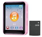 Reproductor Mp3 Con Altavoz Externo Botones Táctiles De Pantalla Completa 4/8/16/32g Sonido Estéreo Hifi Walkman Portátil Con Radio Fm Rosa 16g