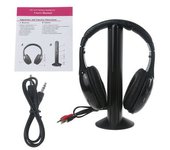 Auriculares Estéreo Inalámbricos 5 En 1, Transmisor De Auriculares, Radio Fm Para Tv, Dvd, Mp3, Reproductor De Juegos Para Pc, Auriculares Con