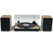 Thomson Ws602duo - Juego De 2 Altavoces Con Caja De Madera - 100w - Bluetooth 5.0 - 2 Salidas Rca - Madera Clara