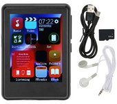 Reproductor Mp3 Bluetooth 5.0 Hd Pantalla Táctil Completa Soporte Grabación Reproductor De Música Con Radio Fm Altavoz De Libro Electrónico Negro 4+