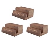 3x Nu Soporte Para Discos De Vinilo Soporte De Exhibición Estantes De Almacenamiento Discos De Madera Para Accesorios De Álbum Giratorios
