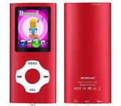 Reproductor De Música Mp3 Mp4 Con Visor De Fotos Lector De Libros Electrónicos Grabadora De Voz Radio Fm Vídeo Rojo