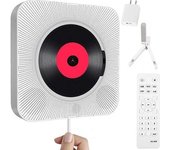 Reproductor De Cd Portátil Con Bluetooth - Audio Doméstico De Pared Con Radio Fm Y Mando A Distancia