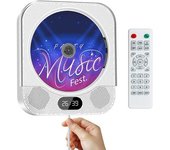 Reproductor De Cd Portátil Con Bluetooth, Reproductor De Cd Montado En La Pared, Reproductor De Música Boombox De Audio Para El Hogar Con Control