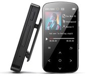 Agptek Reproductor Mp3 Bluetooth 5.0 Sport 32gb Con Pantalla Tft A Color De 1,5 Pulgadas, Mini Reproductor De Música Con Clip, Soporta Tarjeta Sd De